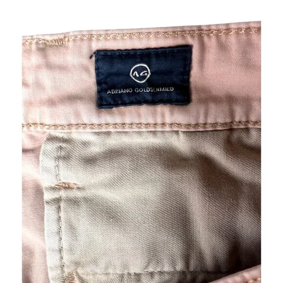 Adriano Goldschmied Mens Jamison Skinny Chino Pants Light Mauve Pink Size 29